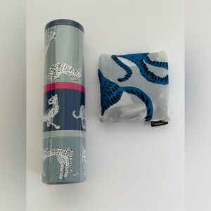 IKEA Bundle Plugghast Cat Storage Tins and Skynke Blue Cat Reusable Bag NWT